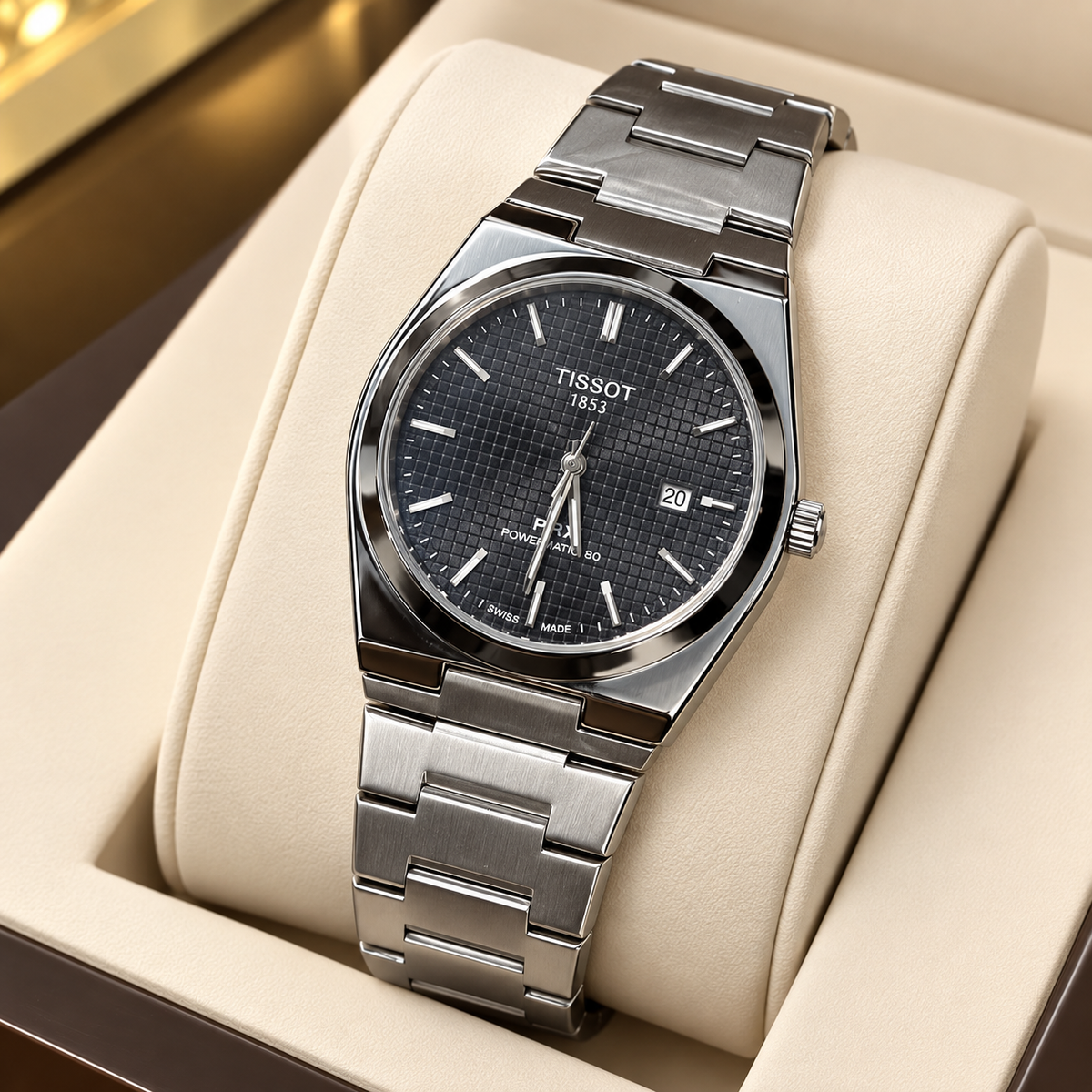 Luxury Black Dial Stainless Steel Watch for Men – Automatic Style